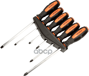 Набор отверток 6 предметов усиленных, с квадратным стержнем АвтоDело 39480 АвтоDело арт. 39480