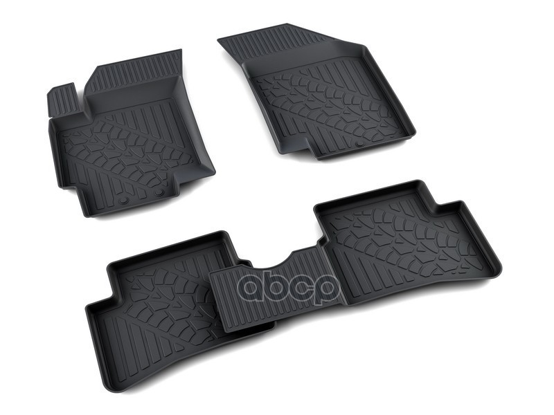 Коврики Салона Полиуретан Черный Kia Rio Седан, Хэтчбек 2005- Агатэк A.002.43.pl АгатэК арт. A.002.43.PL