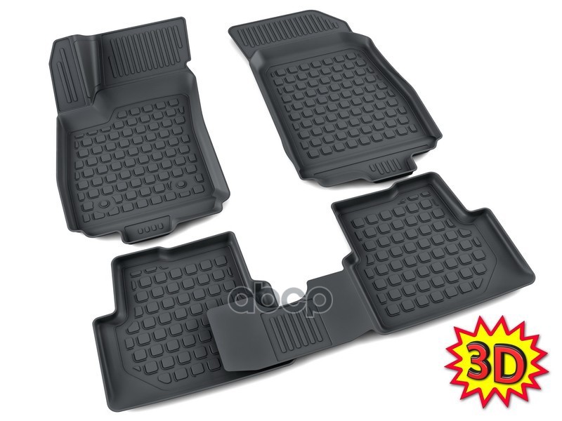 Коврики Салона Полиуретан Черный Chevrolet Aveo Седан 2011- 3D Агатэк A.003.194.pl АгатэК арт. A.003.194.PL