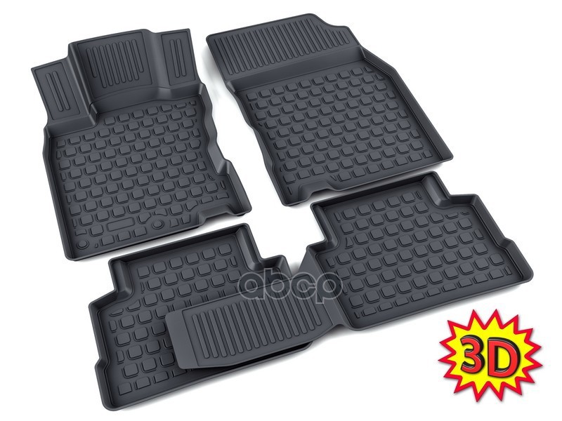 Коврики Салона Полиуретан Черный Nissan Qashqai Ii J11e 2013- 3D Агатэк A.003.217.pl АгатэК арт. A.003.217.PL