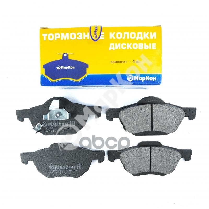 Колодки тормозные дисковые к-т с мех. индикатором износа Honda Accord 03-08 МарКон арт. 18302170
