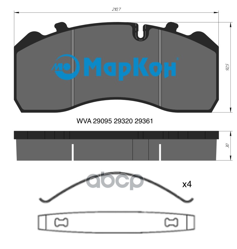 Колодки Тормозные Fr Rr МарКон арт. 31151300