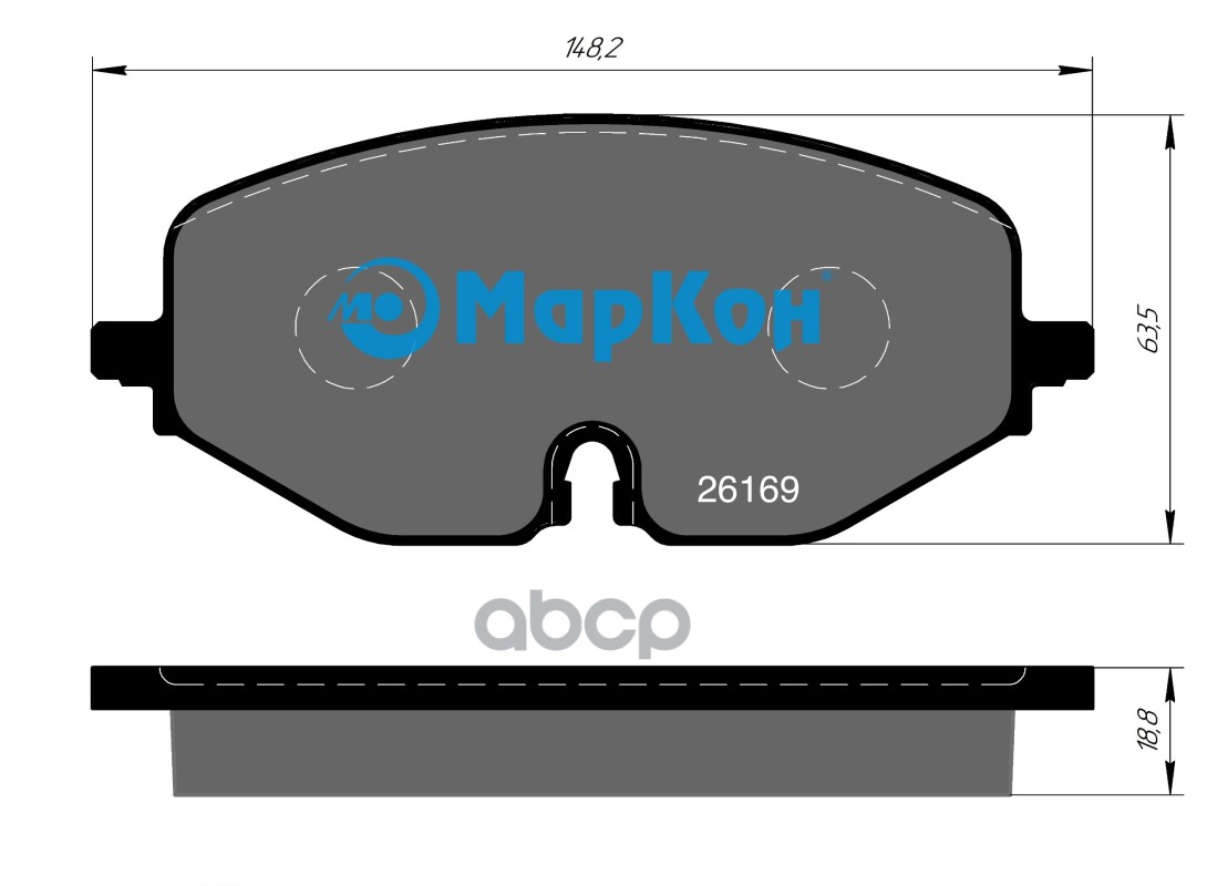 Колодки тормозные дисковые передние к-т VAG МарКон арт. 509500188