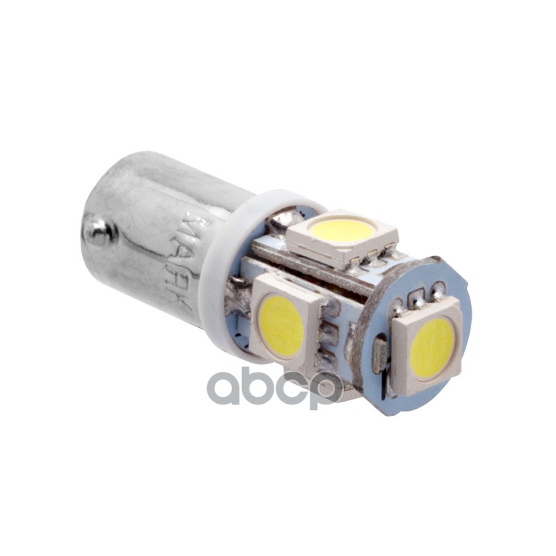 Лампа Светодиодная 12 V Ba9s-5 Smd Белая Повторит.подсв Фары Маяк 12T8w5smd Маяк арт. 12T8W5SMD