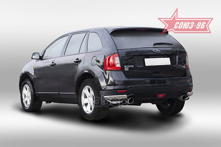 Защита Задняя Уголки 75X42 Овальные,Ford Edge 2014-, Fedg.76.5037 / Форд Эдж СОЮЗ-96 арт. FEDG.76.5037
