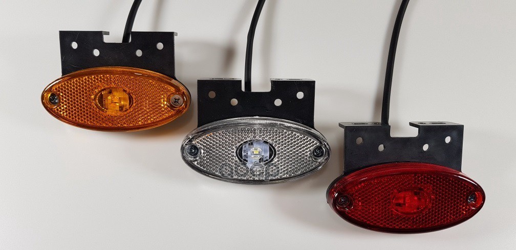 Фонарь Габаритный Желтый 24V Овальный Светодиодный С Кронштейном Техавтосвет 153001 ТехАвтоСвет арт. 153001