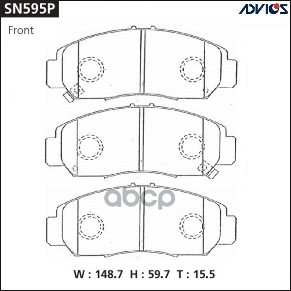 Дисковые Тормозные Колодки Advics Sn595p ADVICS арт. SN595P