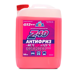Антифриз AGA Z-40 G12++ готовый -40C красный 10 кг AGA003Z AGA арт. AGA003Z