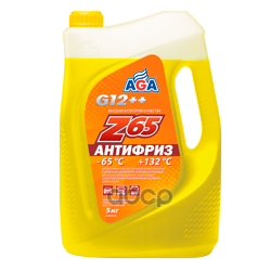 Антифриз AGA Z-65 G12++ готовый -65C желтый 5 кг AGA043Z AGA арт. AGA043Z