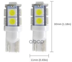 Лампа сигнальная светодиодная W5W 5W 12V W2.1x9.5d 6000K AEAR306 2 шт AIRLINE арт. AEAR306