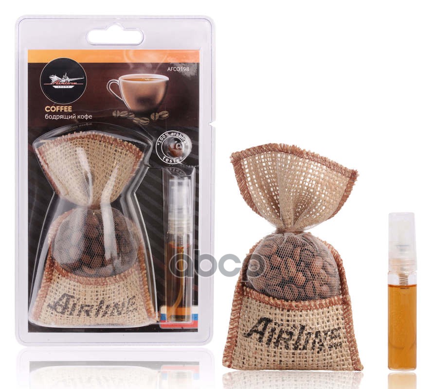 Ароматизатор Кофе в мешочке со спреем бодрящий кофе (AFCO198) AIRLINE арт. AFCO198
