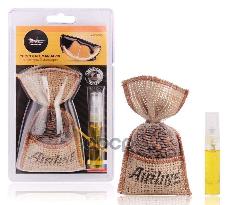 Ароматизатор Кофе в мешочке со спреем шоколадный мандарин (AFCO202) AIRLINE арт. AFCO202