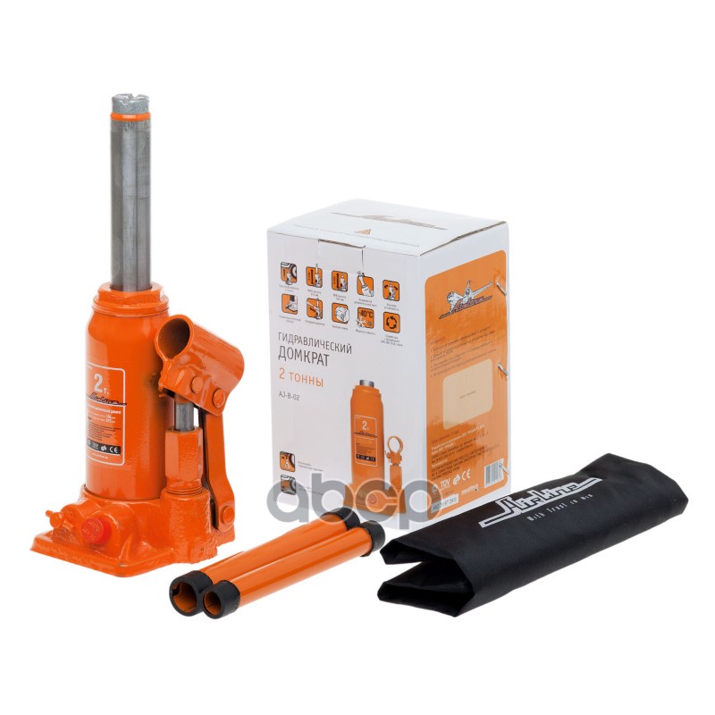 Домкрат бутылочный 2т в сумке (MIN - 165мм, MAX - 315мм) AIRLINE арт. AJB02