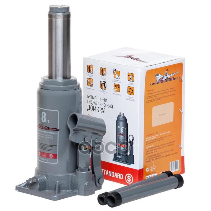 Домкрат бутылочный 8т 185-365мм (AJ-B-08S) AIRLINE арт. aj-b-08s