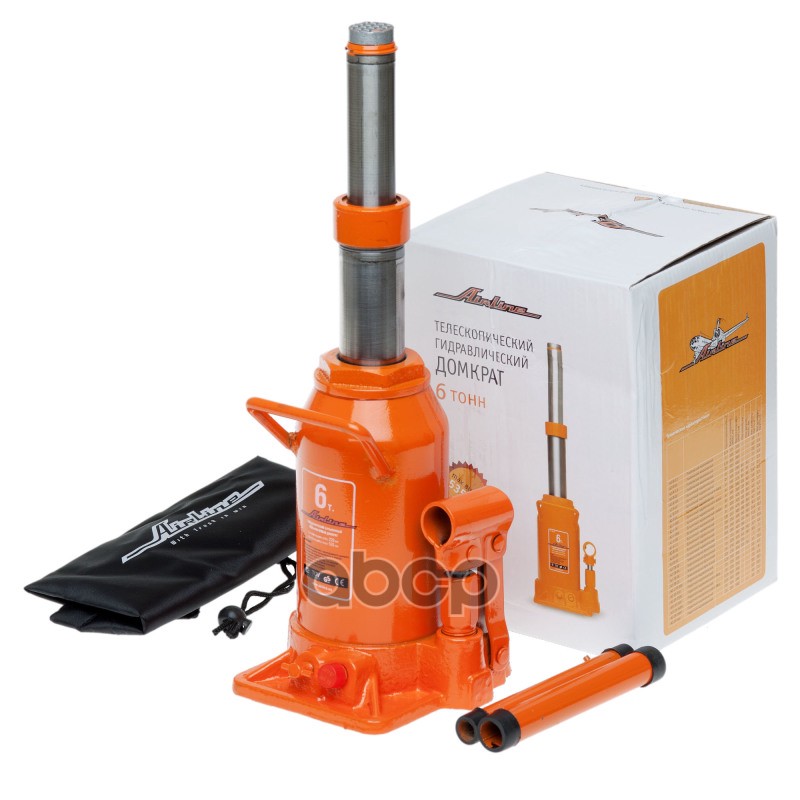 Домкрат телескопич. 6т 230-480мм  сумка (AJ-TB-06) AIRLINE арт. aj-tb-06