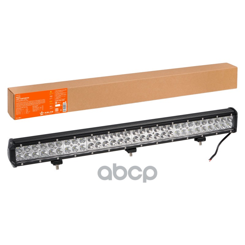 Фара светодиодная (балка) двухрядная, 60 LED комбинир. свет, 180W (710х78х65) 12/24V (ALED052 AIRLINE арт. ALED052