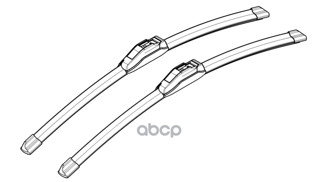 Щетки стеклоочистителя бескаркасные 650/350мм (26/14) PLUS с крепл Крючок 9x3, 9x4 мм (AWBBN0 AIRLINE арт. AWBBN007