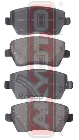 Колодки тормозные дисковые передние NISSAN ALMERA G15RA 2012< AKYOTO арт. akd-02102