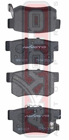 Колодки тормозные дисковые задние HONDA CIVIC INTEGRA CR-V ACCORD LEGEND VIGOR INSPIRE RAF AKYOTO арт. akd-1119