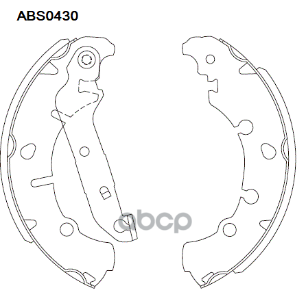 Колодки торм. барабан. задние FORD FIESTA IV (JA_  JB_)  08/95 - 09/02 MAZDA 2 (DY)  02/03 - 06/07 ALLIED NIPPON арт. abs0430