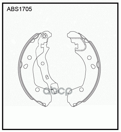 Колодки торм. барабан. задние LADA  VESTA ALLIED NIPPON арт. abs1705