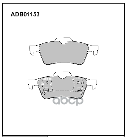 Колодки тормозные задние Ford Focus II  III  Kuga II 13->  Tourneo 13->  Transit Connect 13-> / Volv ALLIED NIPPON арт. adb01153