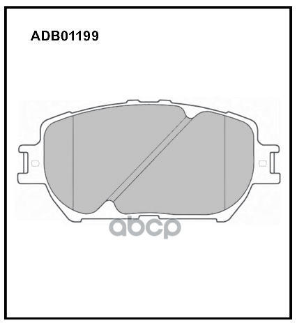 Колодки тормозные передние Toyota Camry (V3) 01-06 / Toyota Crown 03-> / Toyota Mark X I 04-09 / Lex ALLIED NIPPON арт. adb01199