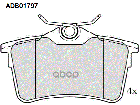 Колодки тормозные задние Peugeot 308  Partner / Citroen Berlingo ALLIED NIPPON арт. adb01797