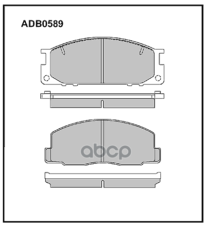 Колодки тормозные передние Toyota Lite-Ace 85-92 ALLIED NIPPON арт. adb0589