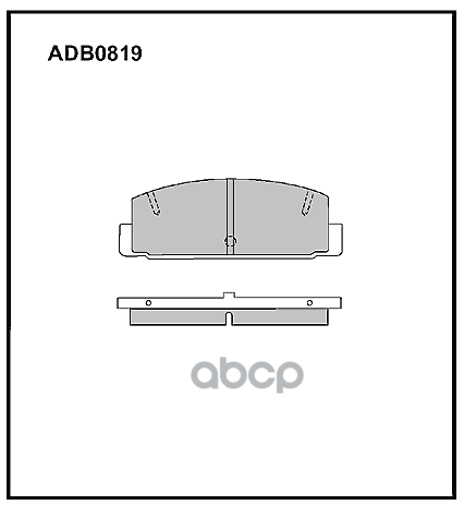 Колодки тормозные задние Mazda 323 89-> / Mazda 6 07-13  626  RX-7 III 92-02 ALLIED NIPPON арт. adb0819