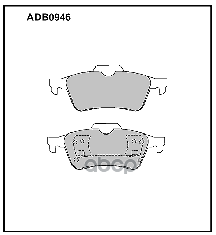 Колодки тормозные задние Ford Focus II  III  Kuga  Transit / Mazda 3 5 08-> / Peugeot 508 10-18 / Re ALLIED NIPPON арт. adb0946
