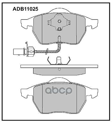 Колодки тормозные передние VW Golf IV  Passat B5  B6 / Skoda Superb I 01-08 / Ford Galaxy 95-06 / Au ALLIED NIPPON арт. adb11025