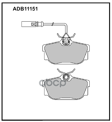 Колодки Тормозные Дисковые Задние, Комплект Allied Nippon Adb11151 ALLIED NIPPON арт. ADB11151
