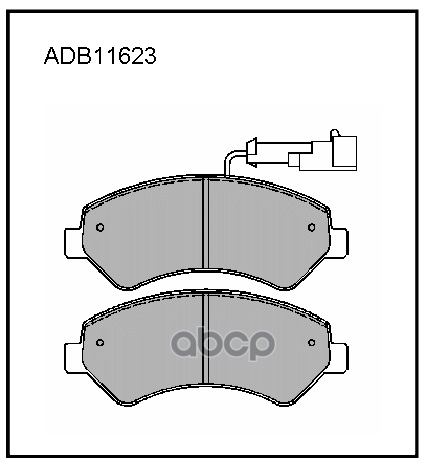 Колодки тормозные передние Peugeot Boxer 06-19 / Fiat Ducato 06-11 / Citroen Jumper 06-19 ALLIED NIPPON арт. adb11623