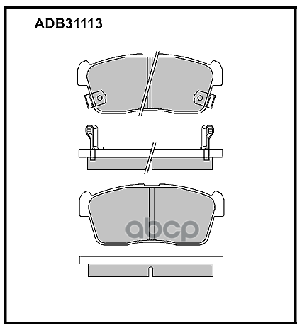 ВЫВЕДЕН_Колодки тормозные передние Toyota Passo 05-10 / Subaru Lucra 10-11 / Daihatsu Sonica 05-09 ALLIED NIPPON арт. adb31113
