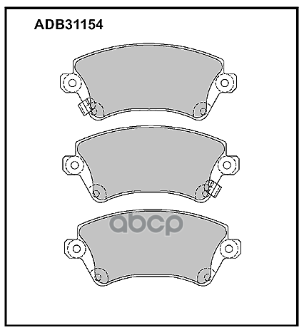 Колодки передние TOYOTA Corolla E12/Corolla Verso 02> ALLIED NIPPON ADB 31154 ALLIED NIPPON арт. ADB 31154