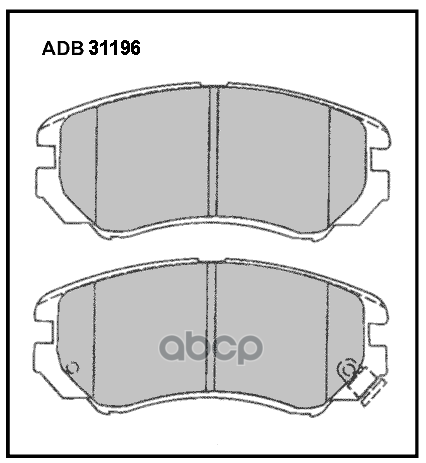 Колодки передние HYUNDAI Coope/KIA Soul 09> ALLIED NIPPON ADB 31196 ALLIED NIPPON арт. ADB 31196