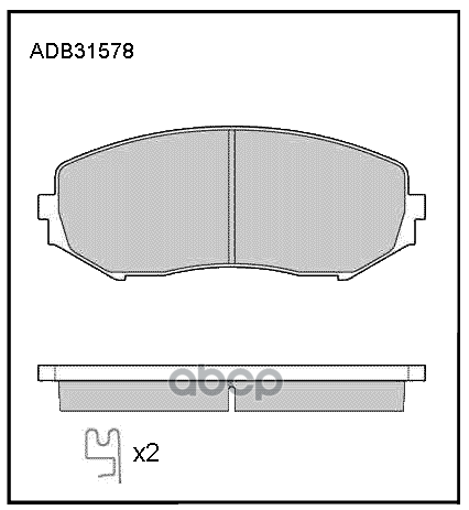 Колодки тормозные передние Toyota Grand Vitara I  II 05-15 ALLIED NIPPON арт. adb31578