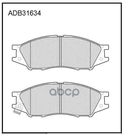 Колодки передние NISSAN Almera Classic 06> ALLIED NIPPON ADB 31634 ALLIED NIPPON арт. ADB 31634