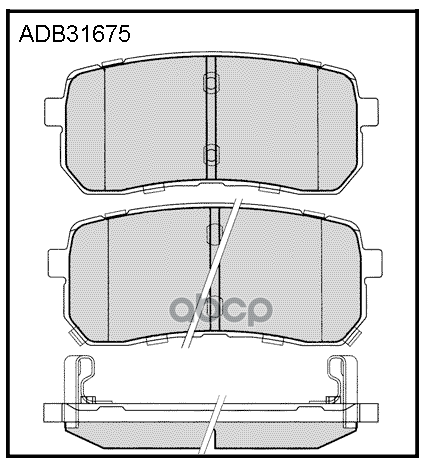 Колодки тормозные задние Kia Carnival II  III  Sorento III 15-> / Hyundai H1 08->  ix55 07-12 / Hava ALLIED NIPPON арт. adb31675