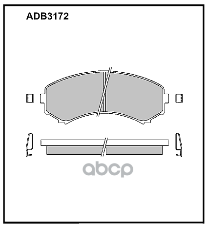 Колодки торм. передние  MITSUBISHI Grandis/Pajero III/IV 2000> ALLIED NIPPON арт. adb3172
