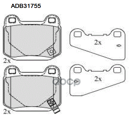 Колодки Тормозные Дисковые | Зад | ALLIED NIPPON арт. ADB31755