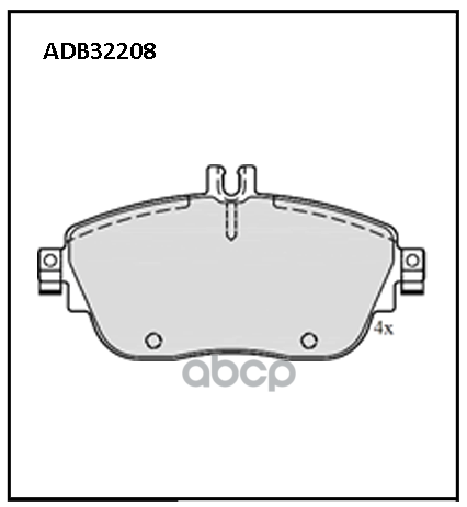 Колодки тормозные передние Mercedes-Benz A-Class (W176) 12-18  B-Class (W246  W242) 11-18  GLA-Class ALLIED NIPPON арт. adb32208
