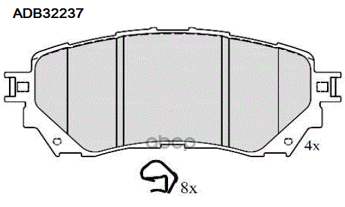 Колодки тормозные передние Mazda 6 12-18  12-> ALLIED NIPPON арт. adb32237