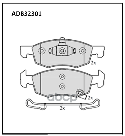 Колодки Тормозные Дисковые | Перед | ALLIED NIPPON арт. ADB32301