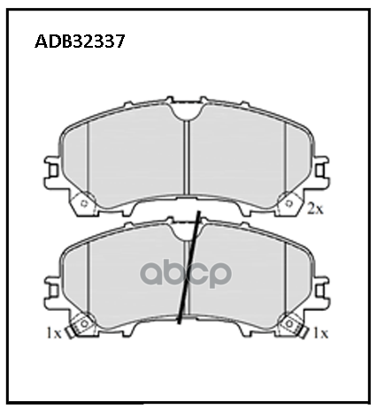 Колодки тормозные передние Nissan X-Trail (T32) / Infiniti Q50 (V37) 13->  Q60  QX 50 II 18-> / Rena ALLIED NIPPON арт. adb32337