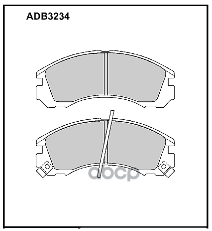 Колодки тормозные передние Peugeot 4007 07-13 / Mitsubishi Galant VI 87-93  VIII  L200  L400  Outlan ALLIED NIPPON арт. adb3234