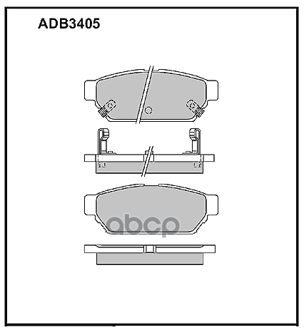 Колодки Тормозные Дисковые | Зад | ALLIED NIPPON арт. ADB3405