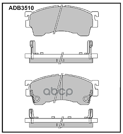 Колодки передние MAZDA 323/626/Premacy/Xedos 6/FORD Probe II ALLIED NIPPON ADB 3510 ALLIED NIPPON арт. ADB 3510
