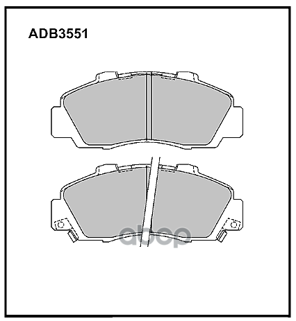 Колодки торм. передние  HONDA Accord (91-98) CR-V (95-02) ALLIED NIPPON арт. adb3551
